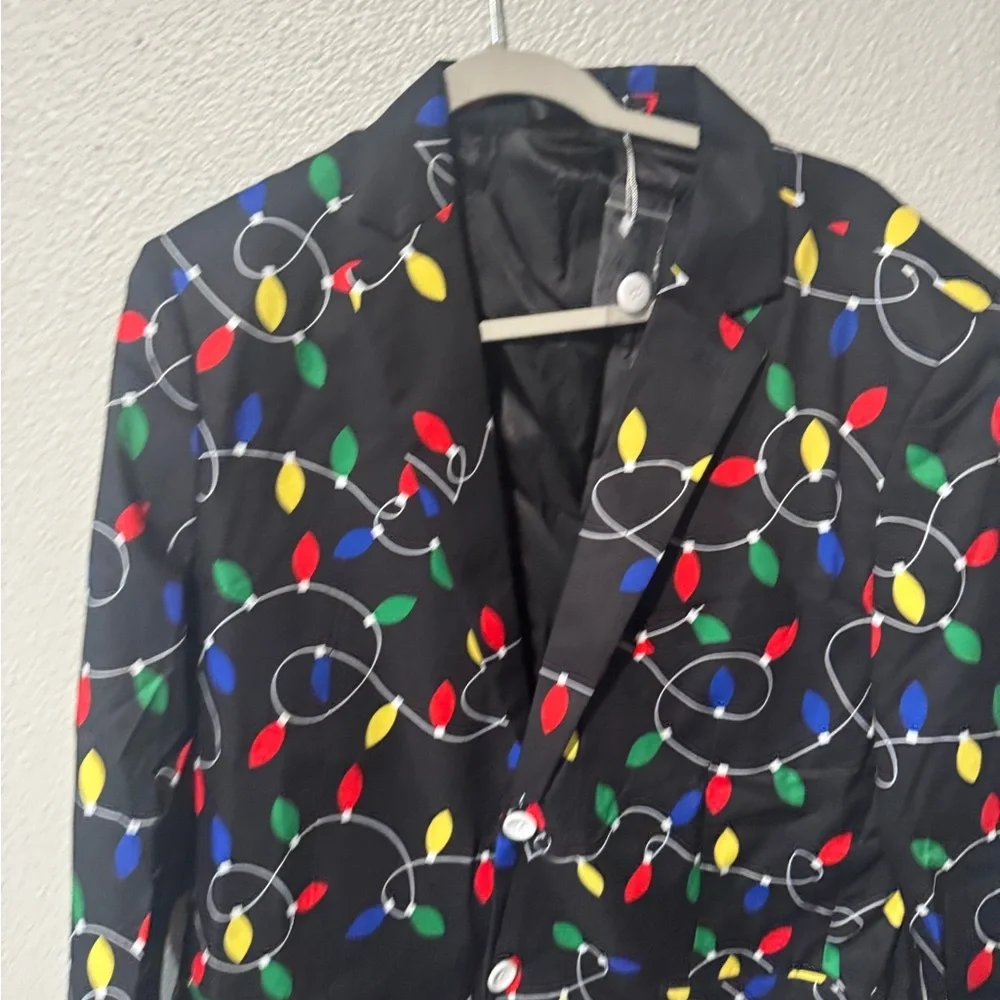 Men's Festive string of lights Christmas Blazer size large